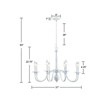 Martha Stewart Amelia 8-Light Metal Chandelier