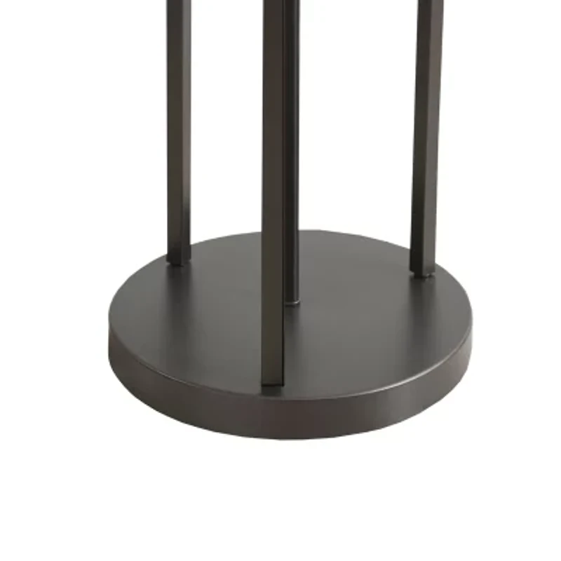 Martha Stewart Charlton Metal With Glass Shade Floor Lamp