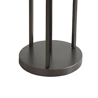 Martha Stewart Charlton Metal With Glass Shade Floor Lamp
