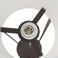 Martha Stewart Charlton Metal With Glass Shade Floor Lamp