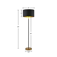 INK+IVY Hunts Metal Floor Lamp
