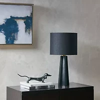 INK+IVY Athena Geometric Ceramic Table Lamp