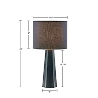 INK+IVY Athena Geometric Ceramic Table Lamp