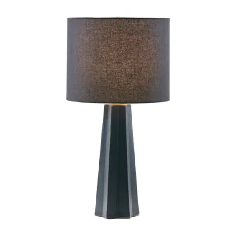 INK+IVY Athena Geometric Ceramic Table Lamp