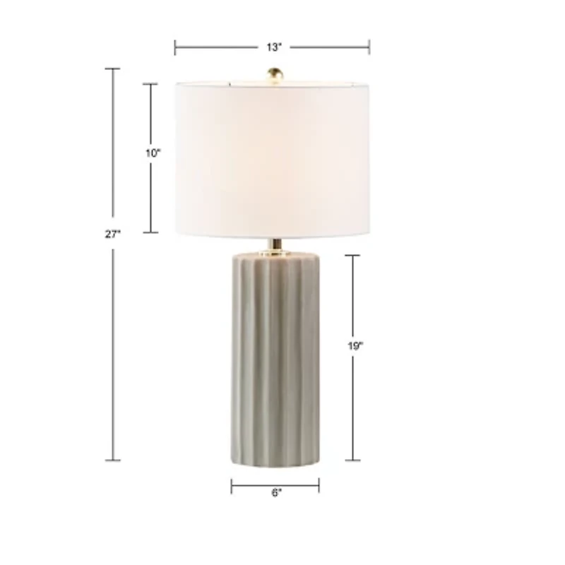 INK+IVY Glendale Ribbed Ceramic Table Lamp