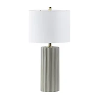 INK+IVY Glendale Ribbed Ceramic Table Lamp