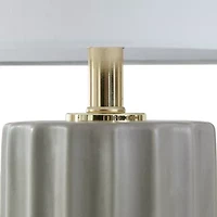 INK+IVY Glendale Ribbed Ceramic Table Lamp