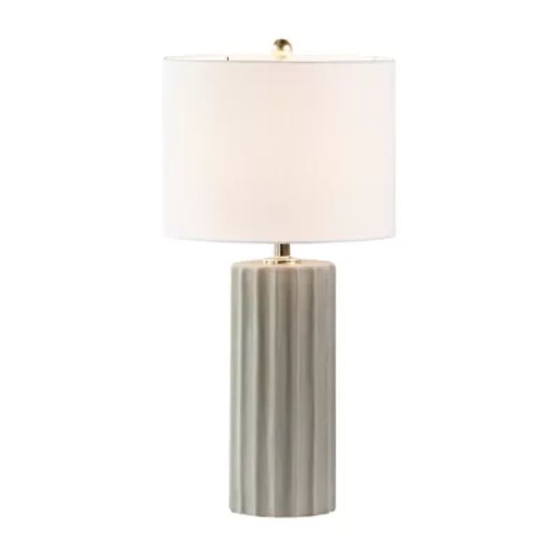 INK+IVY Glendale Ribbed Ceramic Table Lamp