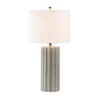 INK+IVY Glendale Ribbed Ceramic Table Lamp