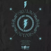 Mens Crew Neck Short Sleeve Shazam Graphic T-Shirt