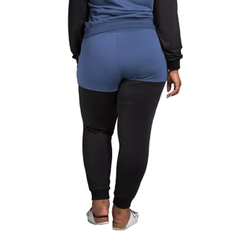 Poetic Justice Womens Cinched Mid Rise Plus Jogger Pant