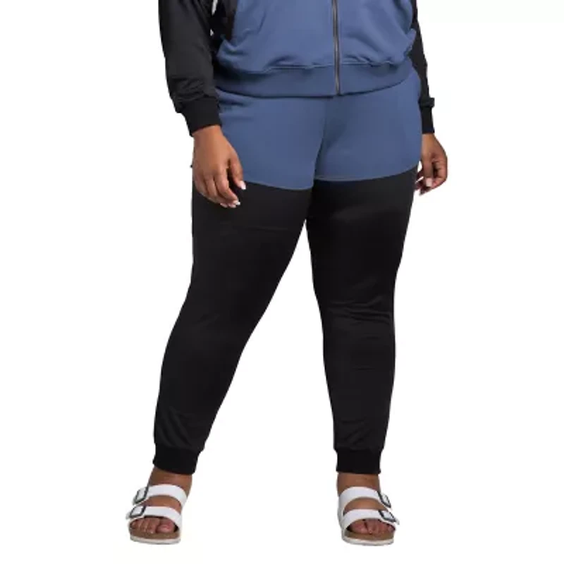 Poetic Justice Womens Cinched Mid Rise Plus Jogger Pant