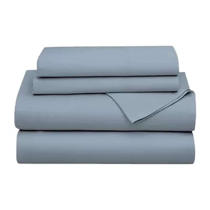 Color Sense Premium Cotton Blend Wrinkle-Resistant Sateen Weave Sheet Set