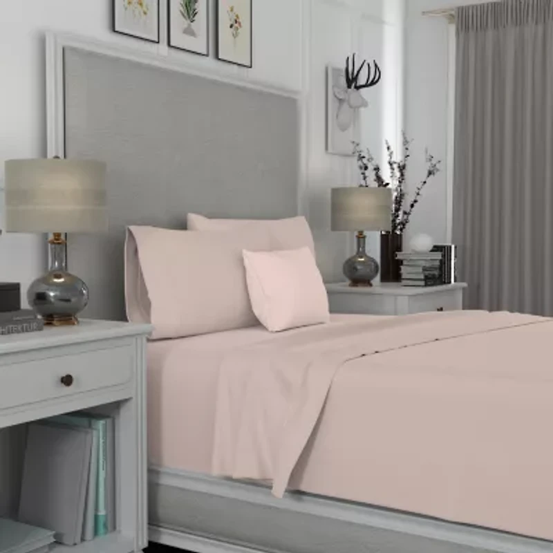 Aireolux 100% Cotton 600 Thread Count Ultra-Soft & Silky Wrinkle-Resistant Sheets Pillowcases