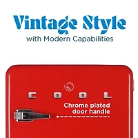 Commercial Cool 1.6 Cu. Ft. Retro Refrigerator