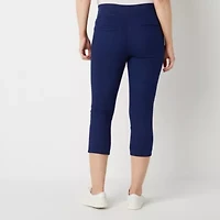 St. John's Bay Womens Stretch Fabric Slim Mid Rise Capri Pant
