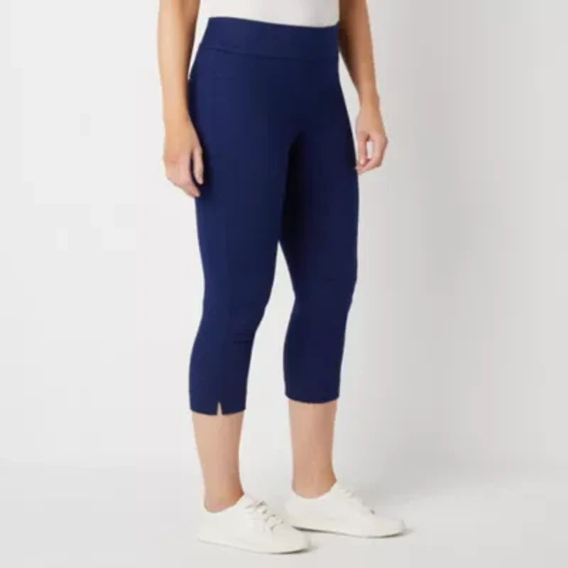 St. John's Bay Womens Stretch Fabric Slim Mid Rise Capri Pant