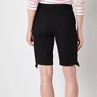 St. John's Bay Womens 11" Mid Rise Stretch Fabric Bermuda Short