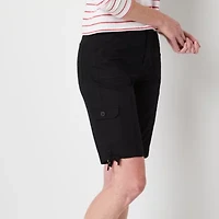 St. John's Bay Womens 11" Mid Rise Stretch Fabric Bermuda Short