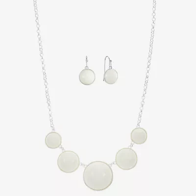 Liz Claiborne Collar Necklace And Drop Earring Womens 2-pc. Jewelry Set