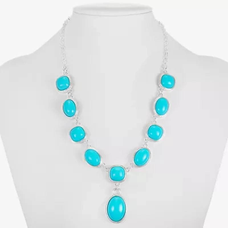Monet Jewelry Womens Green 17 Inch Y Necklace