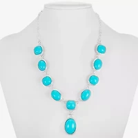 Monet Jewelry Womens Green 17 Inch Y Necklace