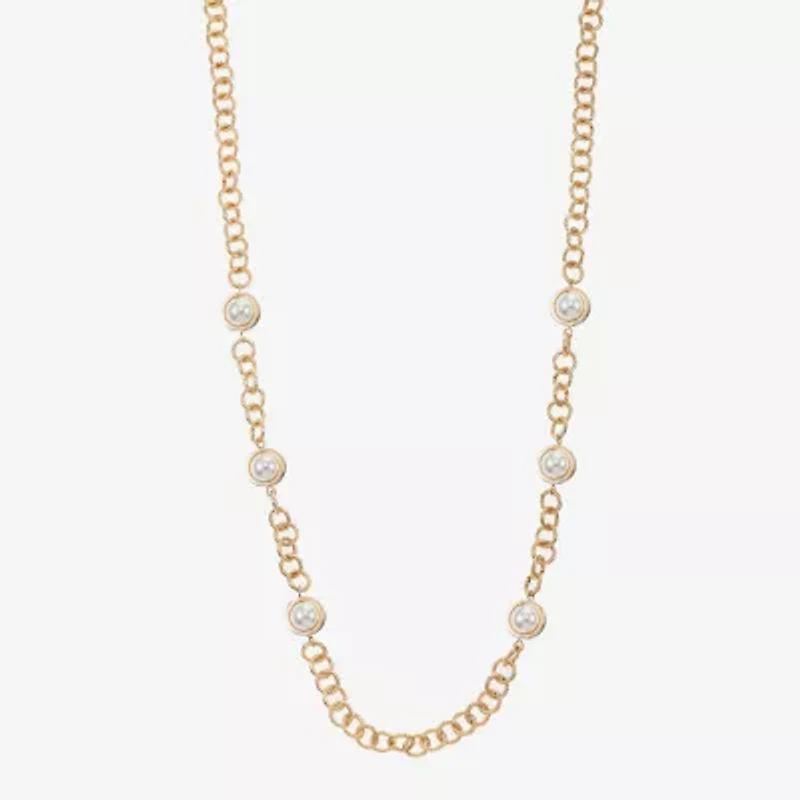 Monet Jewelry Gold Tone Womens 36 Inch Strand Necklace