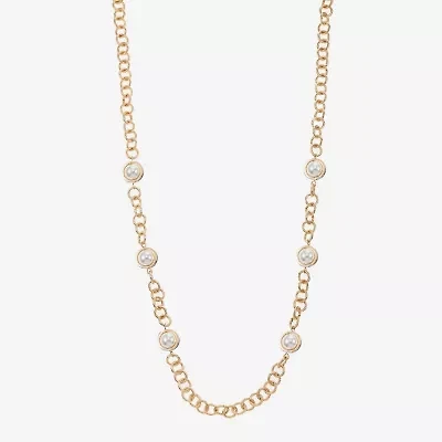 Monet Jewelry Gold Tone Womens 36 Inch Strand Necklace