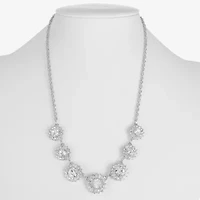 Monet Jewelry Timeless Silver Tone Womens 17 Inch Collar Necklace