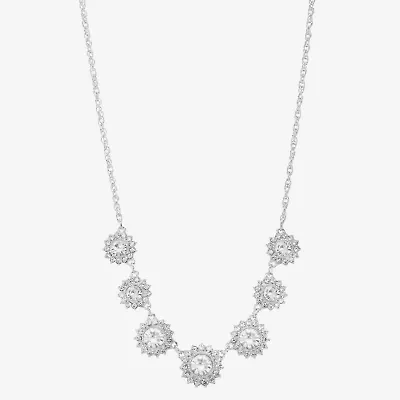 Monet Jewelry Timeless Silver Tone Womens 17 Inch Collar Necklace
