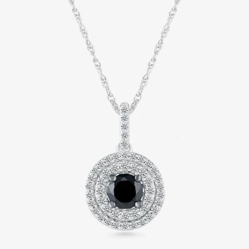 Limited Quantities! Womens 3/4 CT. T.W. Natural White Diamond 10K White Gold Round 18 Inch Pendant Necklace