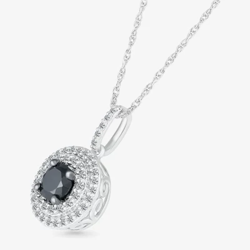 Limited Quantities! Womens 3/4 CT. T.W. Natural White Diamond 10K White Gold Round 18 Inch Pendant Necklace