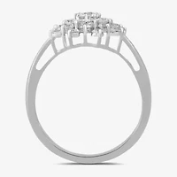 Womens 1 CT. T.W. Lab Grown White Diamond 10K Gold Cocktail Ring