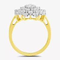 Womens 2 CT. T.W. Lab Grown White Diamond 10K Gold Cocktail Ring