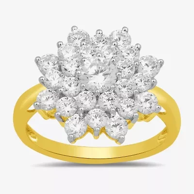 Womens CT. T.W. Lab Grown White Diamond 10K Gold Cocktail Ring