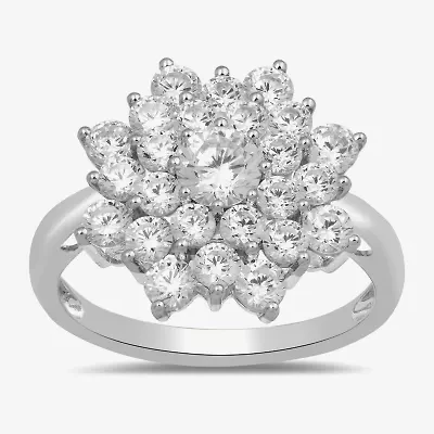 Womens CT. T.W. Lab Grown White Diamond 10K Gold Cocktail Ring