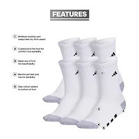adidas Boys 6 Pair Crew Socks