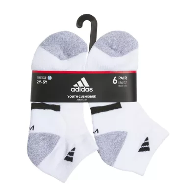 adidas Little & Big Kid Boys 6 Pair Low Cut Socks