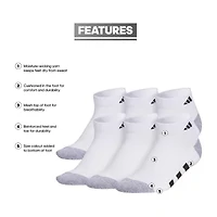adidas Little & Big Kid Boys 6 Pair Low Cut Socks