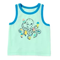 Okie Dokie Baby Boys Crew Neck Sleeveless Tank Top