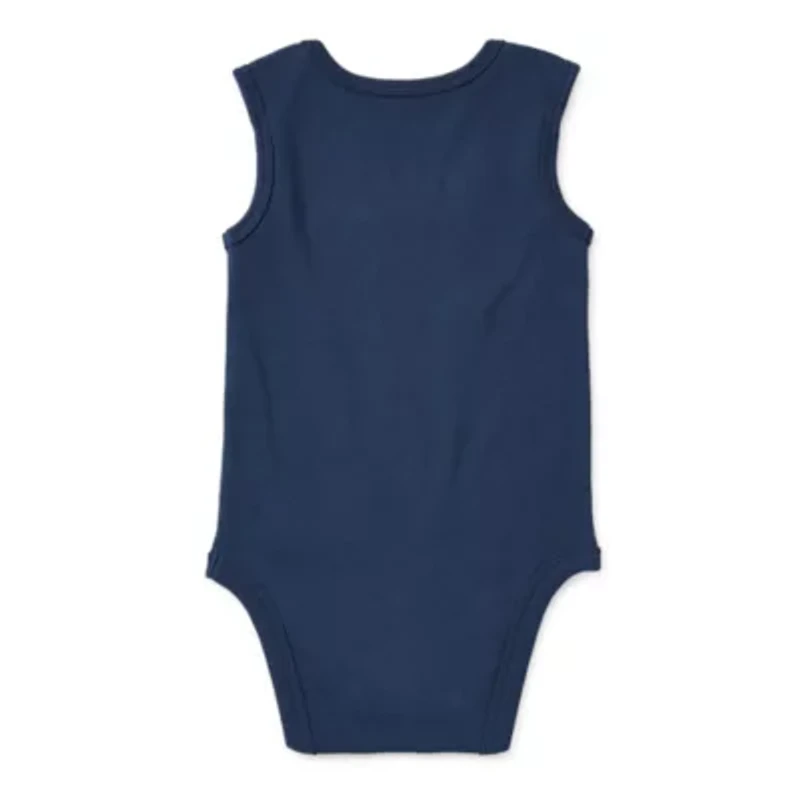 Okie Dokie Baby Boys Crew Neck Sleeveless Rib Bodysuit