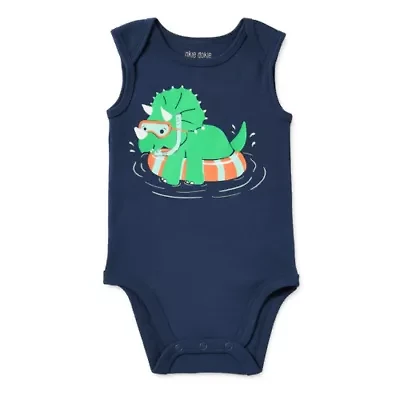 Okie Dokie Baby Boys Crew Neck Sleeveless Rib Bodysuit