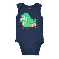 Okie Dokie Baby Boys Crew Neck Sleeveless Rib Bodysuit