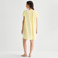 Adonna Womens Short Sleeve Round Neck Nightgown