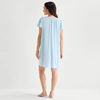 Adonna Womens Short Sleeve Round Neck Nightgown