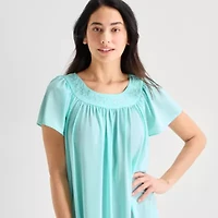 Adonna Womens Short Sleeve Round Neck Nightgown