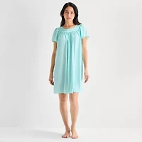 Adonna Womens Short Sleeve Round Neck Nightgown