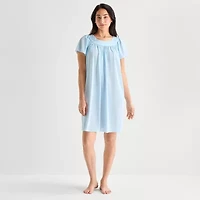 Adonna Womens Short Sleeve Round Neck Nightgown