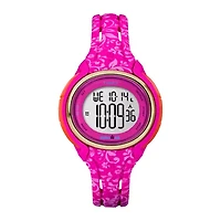 Timex® Womens Sleek Hot Pink Floral 50 Lap Strap Watch