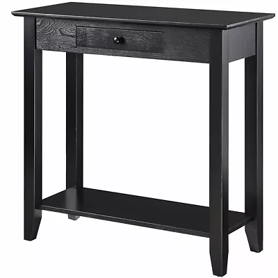 American Heritage 1 Drawer Hall Table with Shelf